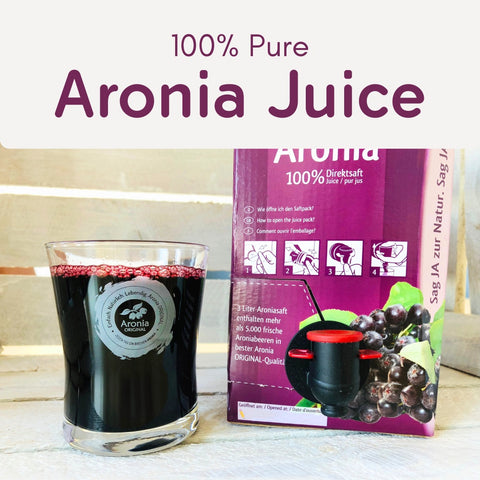 Organic Aronia Berry Juice 3 Liter (101.4 fl oz) Box | Not from Concentrate