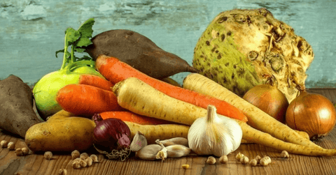 Healthy vegetables on table