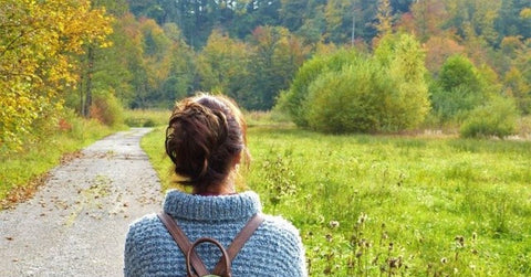 Woman walking in nature