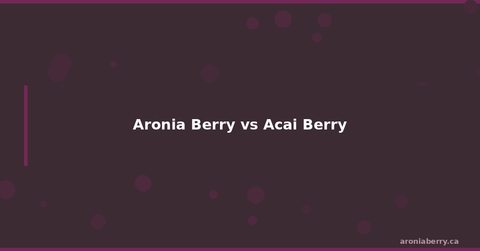 Aronia Berry vs Acai: A Complete Comparison