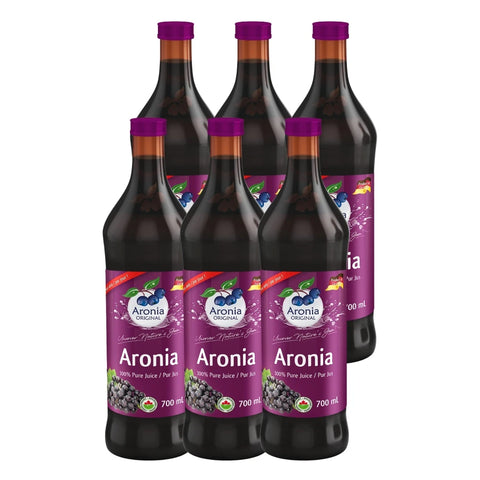 Organic Aronia Juice 700 ml, pack of 6 bottles – Canada packaging