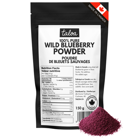 Wild Blueberry Powder 150 g - Made in Canada