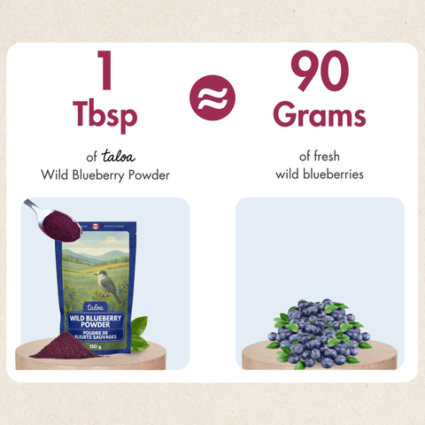 Wild Blueberry Powder 150 g - Made in Canada