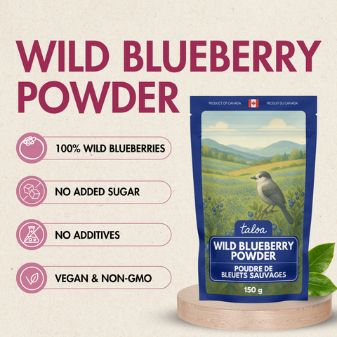 Wild Blueberry Powder 150 g - Made in Canada