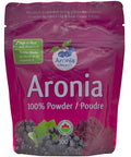 Organic Aronia Berry Powder 100 g pouch – Canada packaging, bilingual English/French label, front view