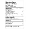 nutrtion facts table of dried aronia berries