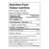 nutrition facts table of aronia berry juice